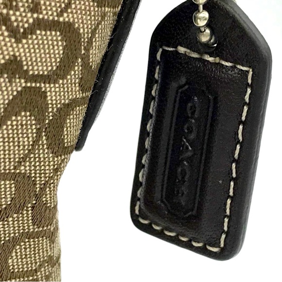 Coach Phoebe E3K-4771 Authentic Brown Logo Mini Bag Purse, silver hardware - Picture 2 of 12